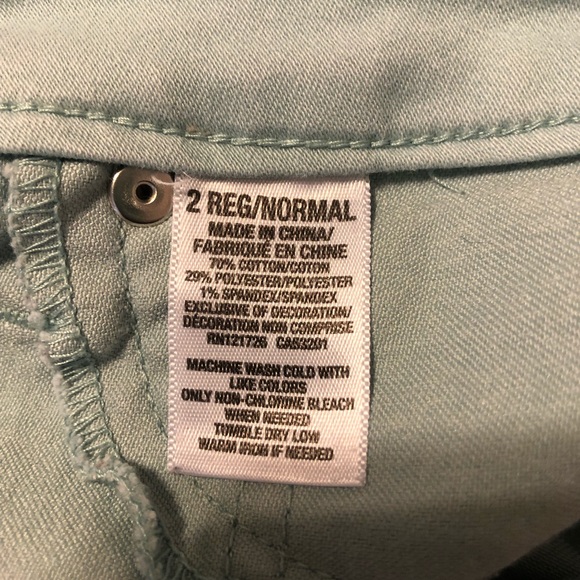 Aeropostale high waisted ankle jegging mint green size 2 regular - Picture 8 of 10